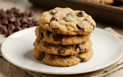Pile de cookies aux pépites de chocolat, parfaits pour une recette cookies facile.