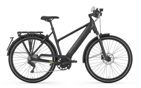 Czarny rower elektryczny Gazelle. Dowiedz się, jak odblokować rower elektryczny Gazelle, aby rozpocząć jazdę.