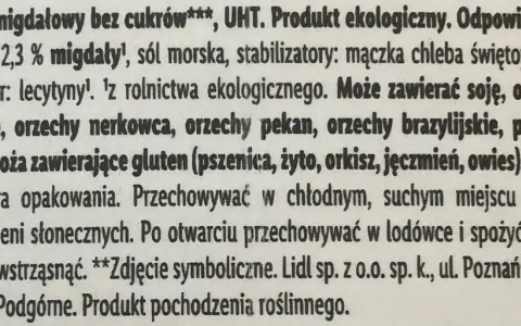 Napój migdałowy Lidl - aktualne informacje, skład i porady dotyczące alternatyw