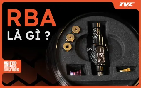 El kit de vapeo muestra un RBA, "The Last One", con piezas doradas. ¿Qué es RBA?