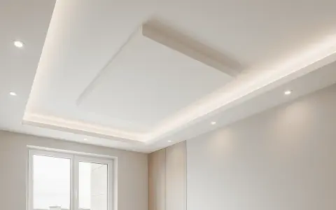 Soffitto in cartongesso con illuminazione a led integrata, un'idea moderna per la cucina.