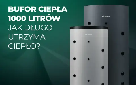 Bufor ciepła 1000l na ile wystarczy? Dwa cylindryczne bojlery, jeden jasnoszary, drugi ciemnoszary, z logo Kamen.