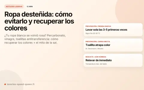 Guía para lavar ropa desteñida: cómo evitarlo y recuperar colores. Incluye consejos para prendas nuevas y cargas mixtas, como usar toallitas atrapa color.