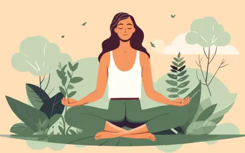 A woman meditates peacefully in a lush green garden, surrounded by plants and trees. This serene scene embodies what would make today great: inner peace and connection with nature.