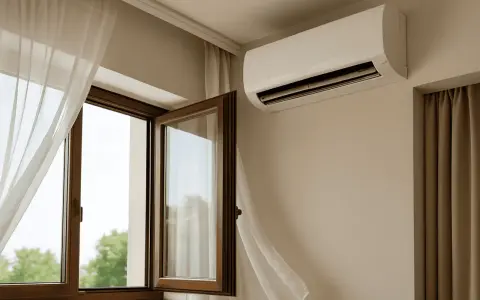 Cortina blanca ondea por una ventana abierta, creando una **corriente de aire** que se mezcla con el aire fresco del exterior.