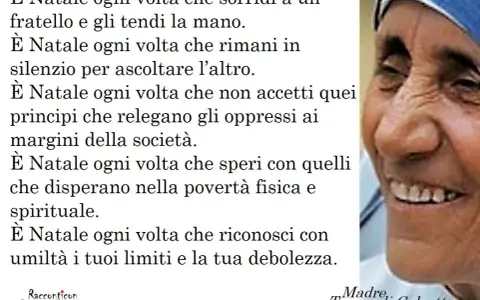 Poesia sul Natale di Madre Teresa di Calcutta: "È Natale ogni volta che sorridi a un fratello". Ritratto di Madre Teresa.