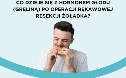 Mężczyzna z grymasem na twarzy gryzie kanapkę. Czy po operacji rękawowej i resekcji żołądka zmienia się poziom greliny?
