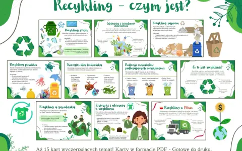Recykling przykłady: szkło, papier, plastik, metal, ubrania. Edukacja ekologiczna, korzyści dla środowiska i gospodarki. Polska stawia na recykling.