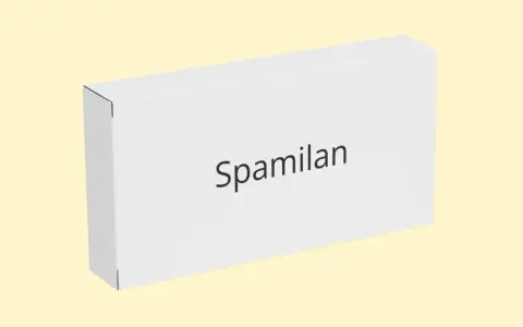 Białe pudełko z napisem "Spamilan". Czy to lek na stres, czy może coś innego?