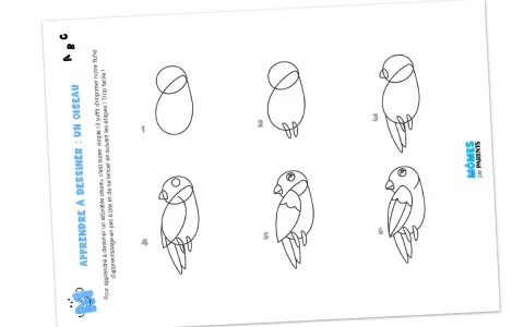 Apprenez à faire un dessin oiseau sur une branche facile en suivant ces 6 étapes simples. Un guide ludique pour les enfants.