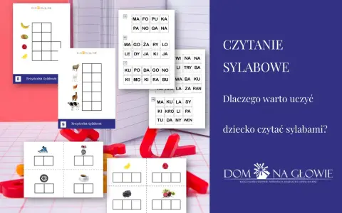 Materiały do nauki czytania sylabami: krzyżówki, obrazki i sylaby do uzupełniania. Pomoc w nauce czytania dla dzieci.