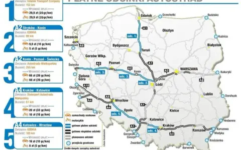 Autostrada A4: Płatne i bezpłatne odcinki, stawki i metody płatności