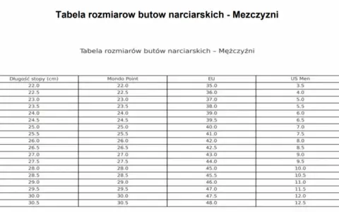 Rozmiar buta narciarskiego 24 Mondopoint: EU 38? Idealne dopasowanie