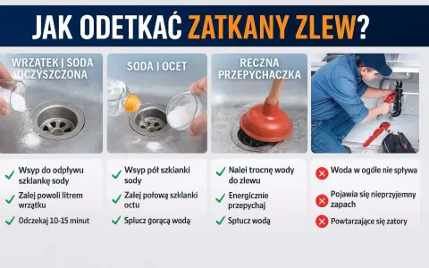 Zatkany zlew? Odetkaj sodą i octem! Poradnik krok po kroku