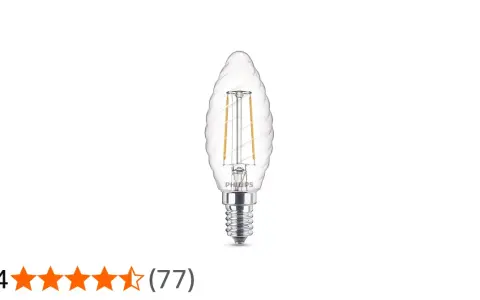 Ampoule torsadée Philips au design élégant, avec filaments LED apparents pour une touche vintage.