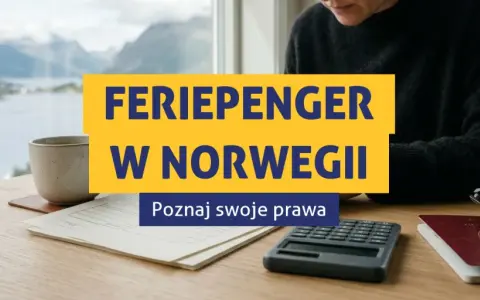 Planujesz urlop w Norwegii? Na stole leżą paszport, kalkulator i dokumenty.