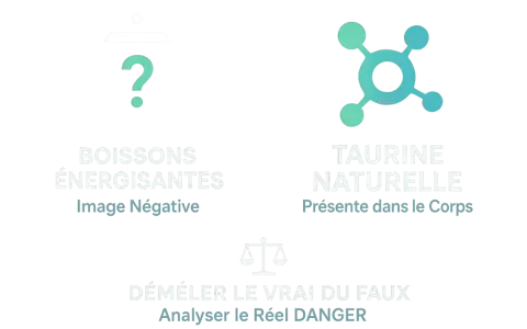 Boissons énergisantes : image négative. Taurine naturelle présente dans le corps. Analyser le réel danger des taurine effets secondaires.