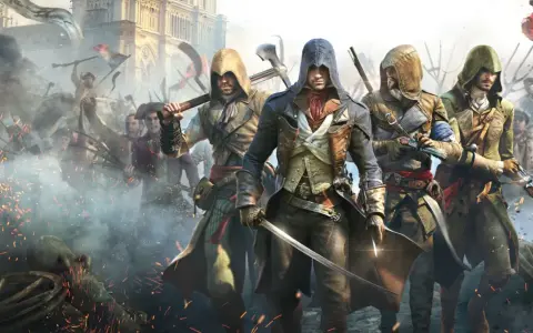Czterech zabójców w kapturach, gotowych do walki w rewolucyjnym Paryżu. To kluczowy moment z gry Assassin's Creed Unity.
