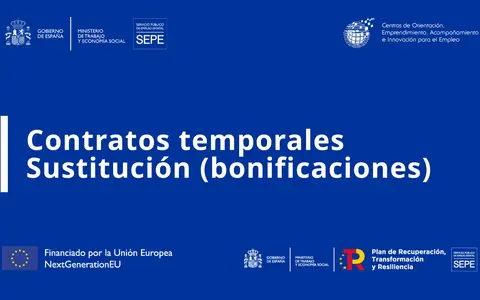 Contratos temporales de sustitución con bonificaciones. Información sobre requisitos y la bonificación para sustitución de maternidad.