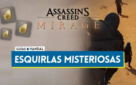 Guías Vandal: esquirlas misteriosas en Assassin's Creed Mirage. Descubre los secretos de estos fragmentos dorados.