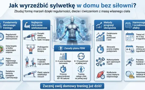 Jak wyrzeźbić sylwetkę kobiecą w domu? Plan FBW, dieta i regeneracja to klucz do wymarzonej formy. Zacznij trening już dziś!