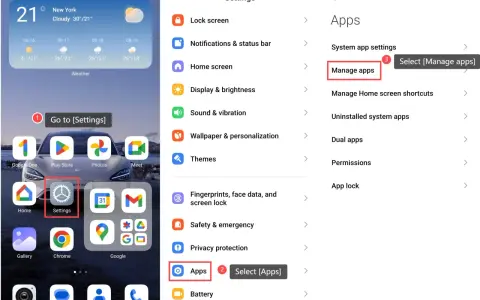 Jak zablokować reklamy w telefonie Xiaomi: wejdź w Ustawienia > Aplikacje > Zarządzaj aplikacjami.