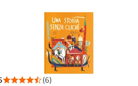 Copertina colorata di "Una storia senza cliché", un libro per donne con illustrazioni vivaci di un mondo fantastico.