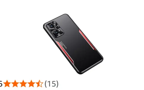 Eleganckie, czarne etui na telefon realme GT Neo 3T z czerwonymi akcentami.