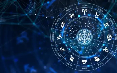 Koło zodiaku z symbolami i gwiazdozbiorami. Sprawdź swój horoskop dzienny Waga i odkryj, co mówią gwiazdy.