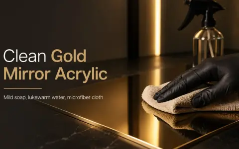 Learn how to clean gold mirror acrylic with mild soap, lukewarm water, and a microfiber cloth for a streak-free shine.