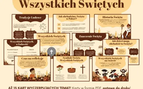 Wszystkich Świętych: 1 listopada obchodzimy święto ku czci wszystkich świętych. To czas pamięci, refleksji i szacunku dla zmarłych.