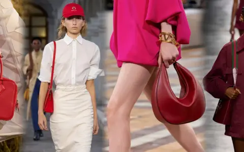 Modelli con borse rosse: idee su come abbinare una borsa rossa per un look audace e chic.