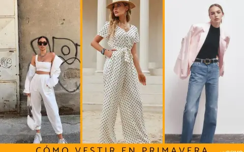 Tres looks para un estilo primaveral: blanco total, estampado de lunares y blazer rosa con jeans.