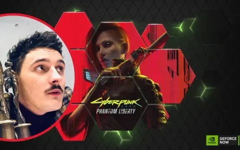 Dawid Podsiadło w stylizacji cyberpunk, obok postaci z gry Cyberpunk 2077: Phantom Liberty.