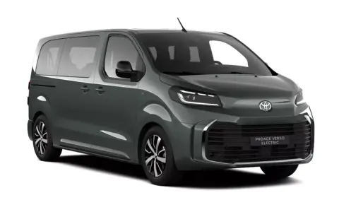 Furgoneta gris Toyota Proace Verso Electric, ideal para conocer sus medidas y capacidad.