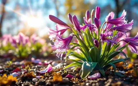 Agapanthe en pleine terre, ses fleurs mauves s'épanouissent sous le soleil. L'entretien est simple pour cette plante qui embellit le jardin.