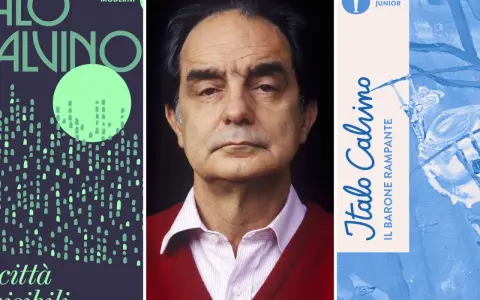 Ritratto di Italo Calvino, autore de "Le città invisibili" e "Il barone rampante", un omaggio alla sua vita e opere.
