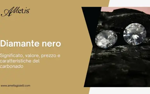 Il **diamante nero** carbonado, con il suo fascino unico, è al centro di questa immagine.