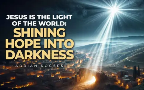 Jesus is the light of the world, shining hope into darkness over a city.