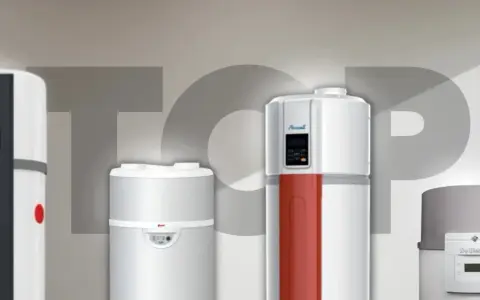Quatre ballons thermodynamiques modernes, certains avec des accents rouges ou gris, se dressent devant le mot "TOP" stylisé.