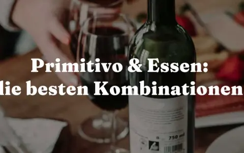 Primitivo-Traube: Entdecke die besten Kombinationen mit Essen. Ein Glas Rotwein und frische Erdbeeren laden zum Genuss ein.