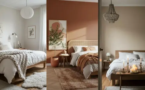 Tres acogedores dormitorios que invitan al descanso y crean ambientes de dormitorios románticos.