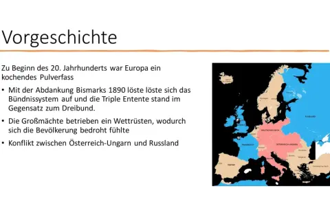 Europa vor dem Ersten Weltkrieg: Ein Pulverfass, das zur Julikrise führte. Bündnissysteme, Wettrüsten und Konflikte zwischen Großmächten.