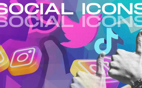Collage mit Social-Media-Logos (Instagram, Twitter, TikTok) und Daumen-hoch-Gesten.