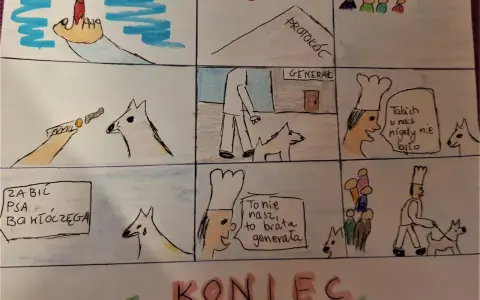Komiks o tym, o czym może być komiks: pies generała, protokół, kucharz i pies.