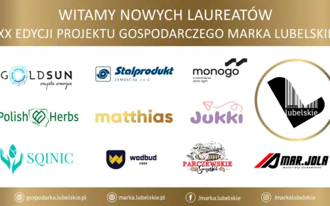 Logotypy laureatów XX edycji projektu gospodarczego Marka Lubelskie.