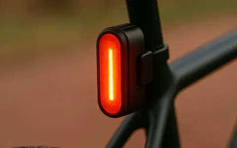Jasne, oto opis:

Czerwone, nowoczesne lampki do roweru zamontowane na sztycy. Zapewniają widoczność i bezpieczeństwo podczas jazdy.