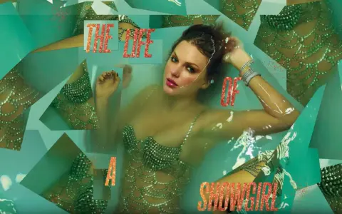 Taylor Swift w błyszczącym stroju w wannie, zapowiedź jej nowego albumu "The Life of a Showgirl".