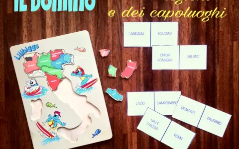 Un lapbook delle regioni italiane da stampare, con puzzle e carte per imparare capoluoghi e confini.