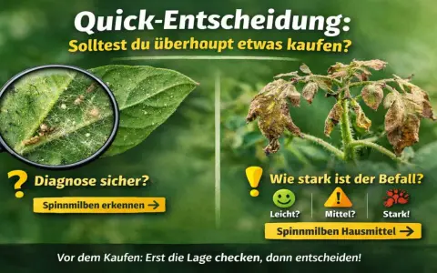 Spinnmilben erkennen und den Befall einschätzen. Bei starkem Befall gibt es Spinnmilben Hausmittel.